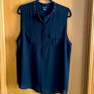 Sheer sleeveless blouse